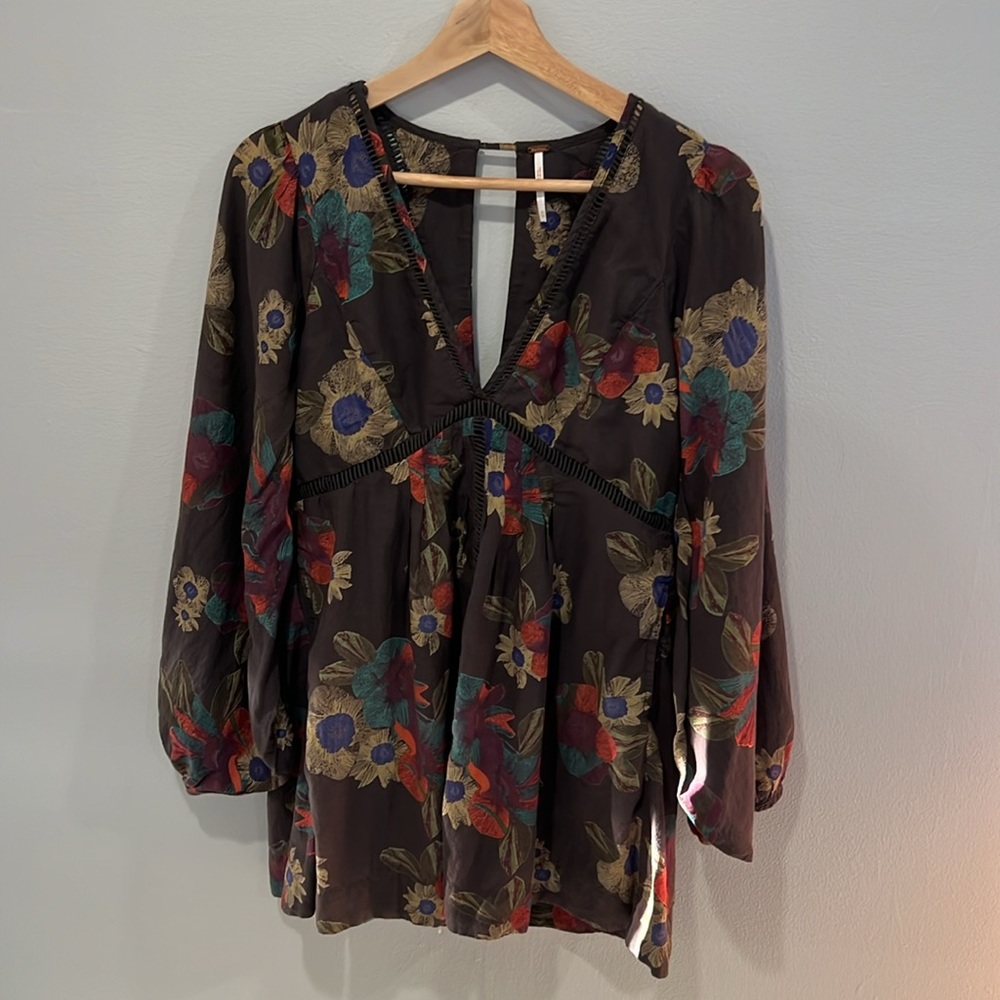 Free People Strawberry Fields Boho Floral Tunic Dress - Picture 7 of 9